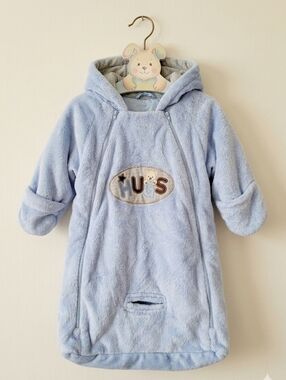 Little by Little Baby's 0-3M Blue Faux Fur Hooded Bunting Sack 🐈